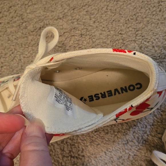 Converse White High-Tops with Cherry Design - Picture 8 of 10
